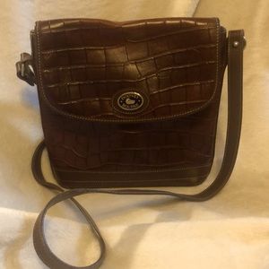 Vintage Dooney and Bourke brown, tortoise shell patterned, shoulder strap